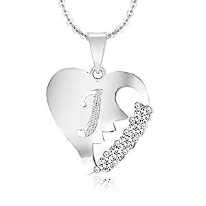 Broken Heart letter J Fashion Jewellery Valentine Gift Alphabet Heart ...