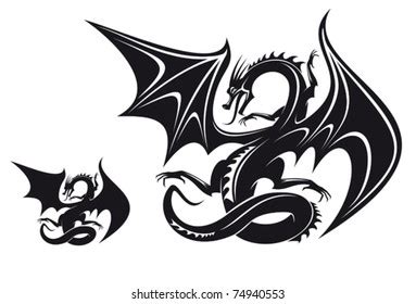 8,544 Dragon Wing Tattoo Designs Images, Stock Photos & Vectors ...
