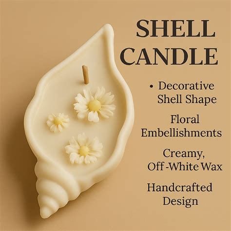 Ocean Bloom – Shell Candle with Rose Accent (Buy 1 Get 1 Free ...