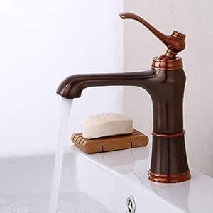 Faucet Antique Drawing Brass Bathroom Faucet Vanity Vessel Sinks Water ...