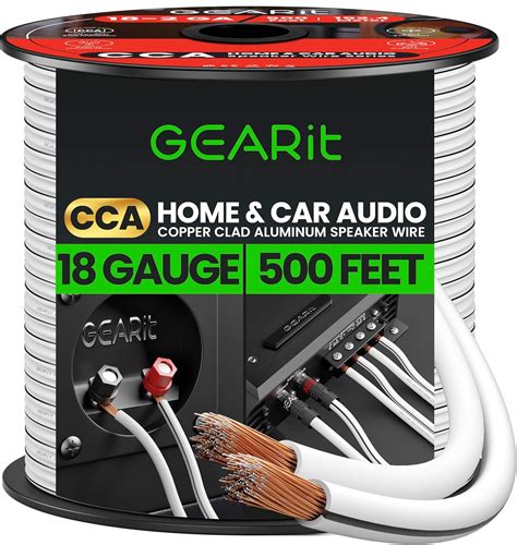 Amazon.com: GearIT 18AWG Speaker Wire, Pro Series 18 Gauge Speaker Wire ...