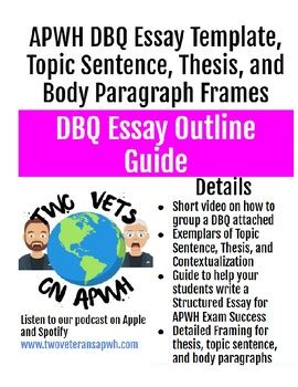 Image result for DBQ Topic Sentence Examples
