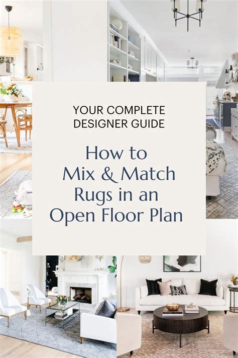 different rugs in open floor plan