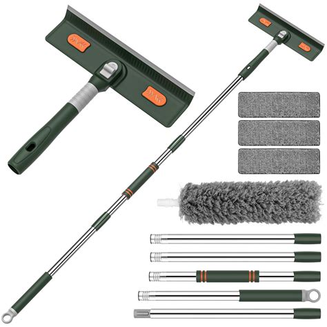 Window Squeegee Cleaner Tool, 4 in 1 Rotatable Window Cleaning Squeegee ...