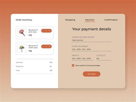 Daily UI #002 / Credit Card Checkout Page by Laura Jean on Dribbble