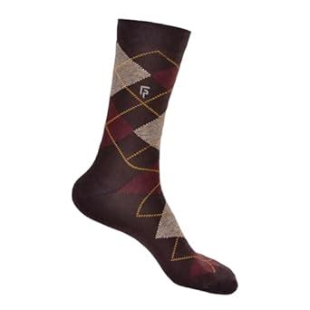 FOOTPRINTS Odour free Organic Cotton Men Formal Bamboo Socks Argyle ...