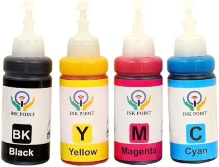 INK POINT Canon Printer MG2570S - C, M,Y, K,- 100 ML Each Bottle Black ...