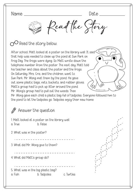 Reading Pages For 2nd Graders - Jenny Printable