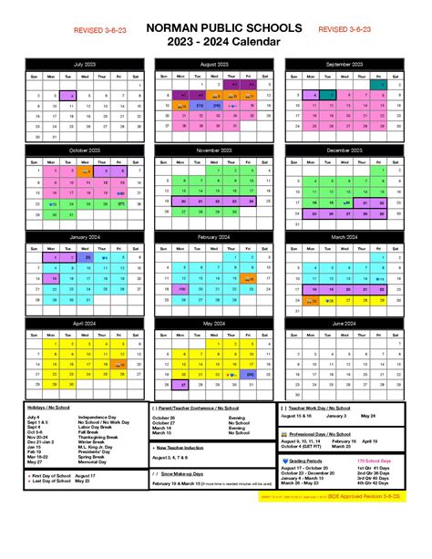 Norman Public Schools Calendar 2024 (Holiday Breaks) - New School Calendar