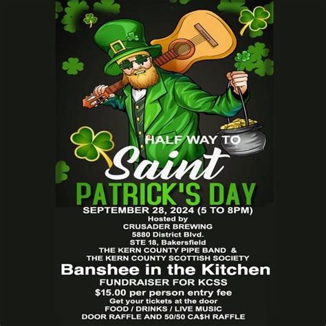 Halfway to St. Paddys!, Crusader Brewing, Bakersfield, 28 September ...