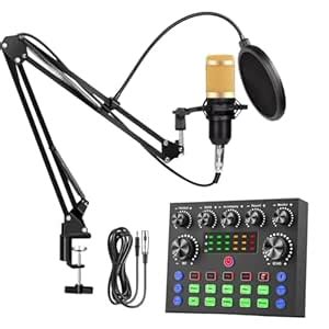 DEVICE OF URBAN INFOTECH BM800 Condenser Microphone with V8s Sound Card ...