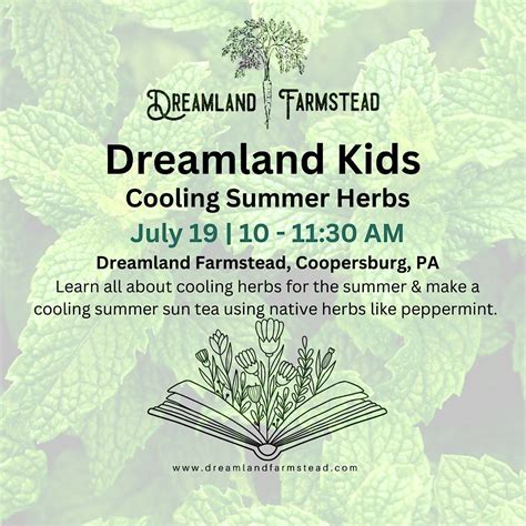 Dreamland Kids: Cooling Summer Herbs, Dreamland Farmstead, Coopersburg ...