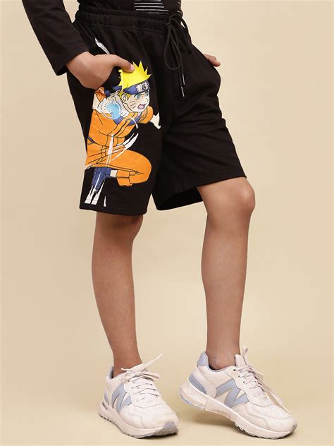 Naruto Printed Regular Fit Shorts For Boys – Kidsville