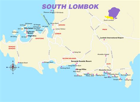 Lombok Map Tourist Rome Lombok (Mataram) (Indonesia) Tourist Map