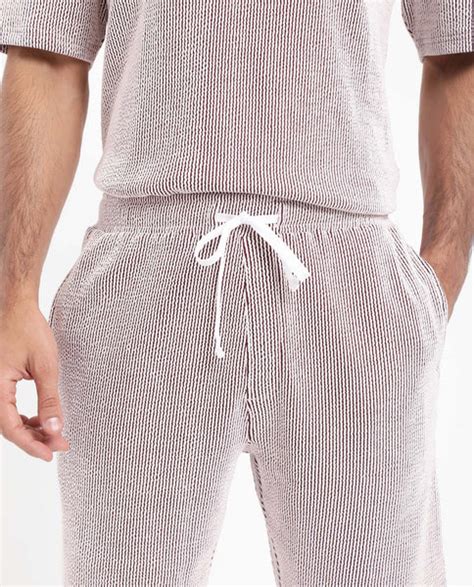 Rare Rabbit Men's Zavet-B Maroon Cotton Blend Striped Print Regular Fi