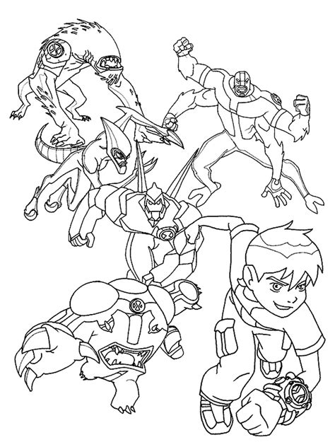 Printable Ben 10 Coloring Pages
