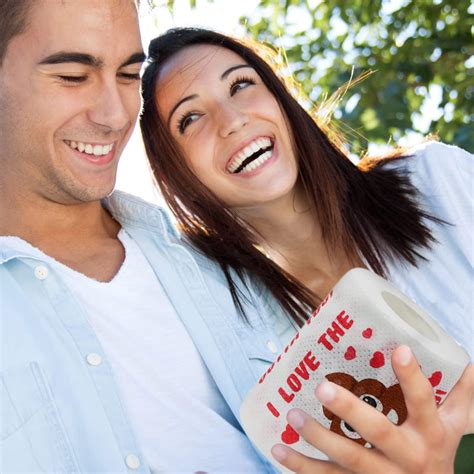 Buy CHEERIN Funny Valentines Day Toilet Paper | Novelty Poop Emoji Gag ...