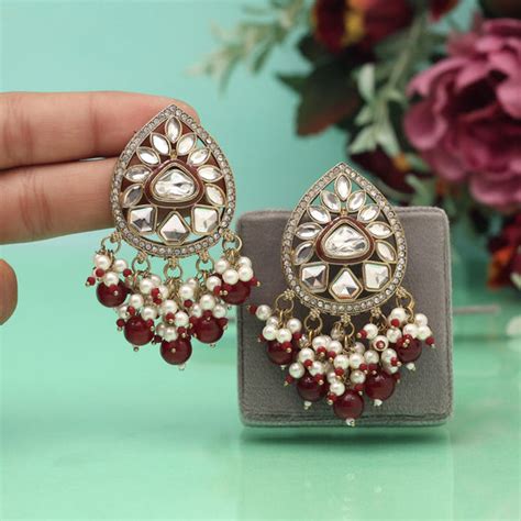 Kundan Earrings | Buy Artificial Kundan Earrings On Wholesale