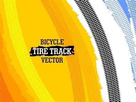 Bicycle tire print mark background | Premium Vector
