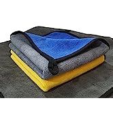 SOBBY Car Microfiber Cleaning Cloth Set of 4 pcs - Premium Microfibre ...