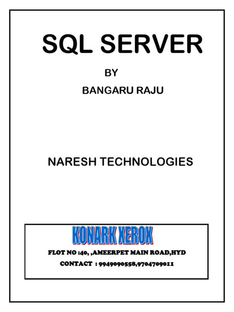 Image result for SQL Server by Naresh IT Technologies