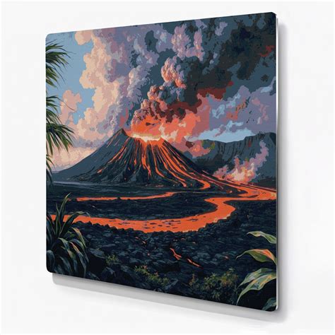 Corrigan Studio® Hawaiian Volcanoes Gray Metal Wall Art | Wayfair