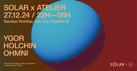 SOLAR x ATELIER, Escobar Rooftop, Chisinau, 27 December to 28 December ...