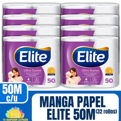 Manga Papel higienico Elite 50 MTS (8 x 4 x 50 MTS) – Tu Despensa Express
