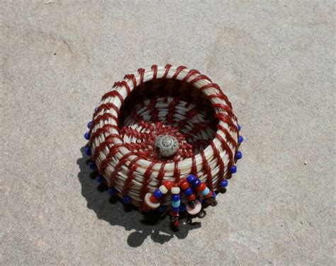 Superb Chumash Beaded Basket Miniature Linda Aguilar Native American ...