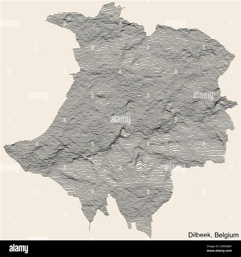 Topographic relief map of DILBEEK, BELGIUM Stock Vector Image & Art - Alamy