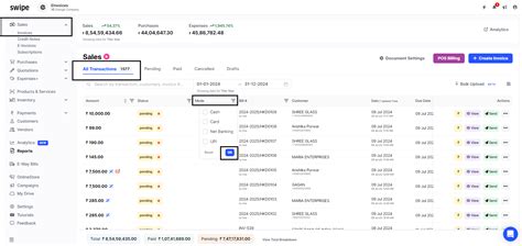 How to filter invoices with payment mode? - General - Swipe
