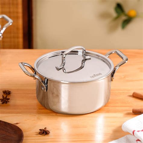 Tri Ply Stainless Steel Casserole Pot With Lid 3000ml Online - Premium ...