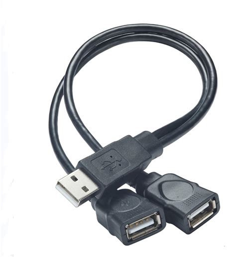 USB Splitter, USB Male to Dual USB Female Cable Adapter, for Charging ...