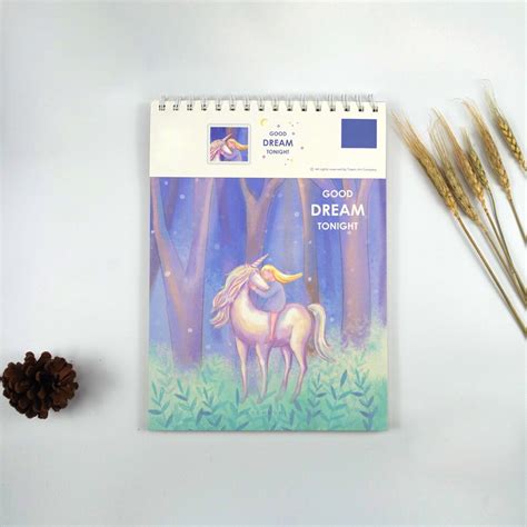 Buy ZYWJUGE A4 unicornio acuarela papel boceto libro portátil dibujo de ...