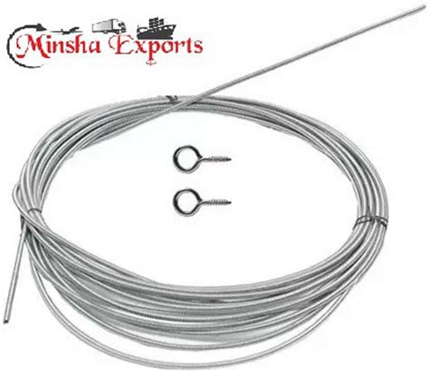 Minsha Spring Wire Curtain Cord Kit – 10 Hooks, 10m Wire