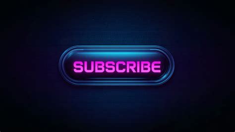Pulsing subscribe button glowing as clip looping on navy gradient ...