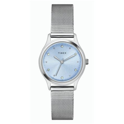 Timex Classics Women's Blue Dial Round Case 3 Hands Function Watch -TW ...