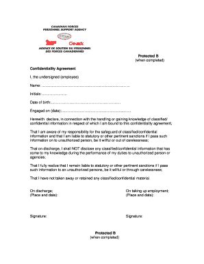 Fillable Online 10 EE Confidentiality Agreement Form.doc. Briefvorlage ...