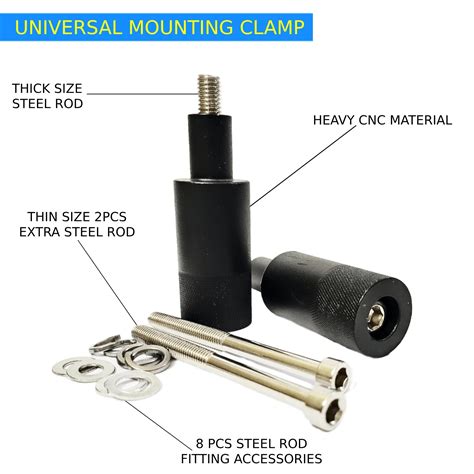 Motorcycle Fender Mudguard Mount Fog Light Aluminum Brackets, M6 M8 Ho