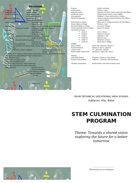 Image result for Culmination Program Sample