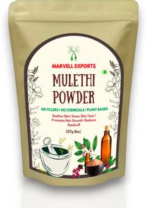 Marvell Exports Pure Mulethi Powder | Natural Licorice Root Plant-Based ...