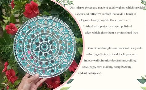 Buy VINAYAK GALLERY Round Shape Big Size Mirror for Lippan Art and All ...