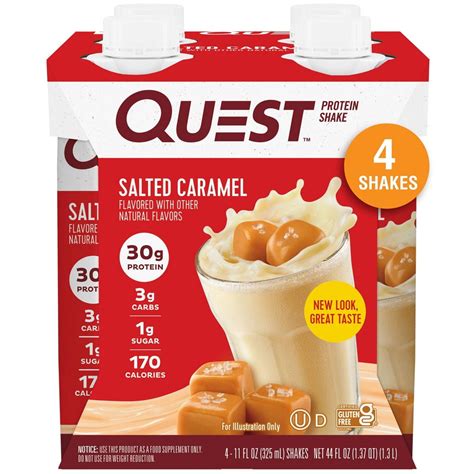 "Quest Nutrition Salted Caramel Protein Shake 44 fl oz - 2X ...