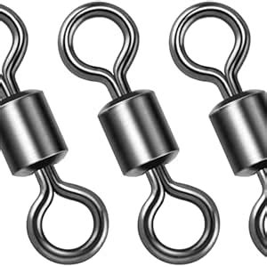 Dr.Fish Fishing Rolling Swivel #12 20Lbs Connector Hook Link(Pack of 50 ...