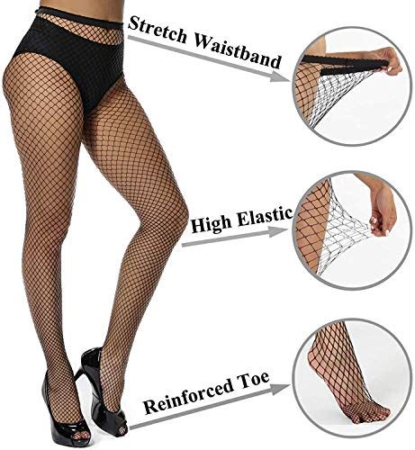 Buy PLUMBURY® Women's/Girls's High Waist Pantyhose Tights Fishnet ...