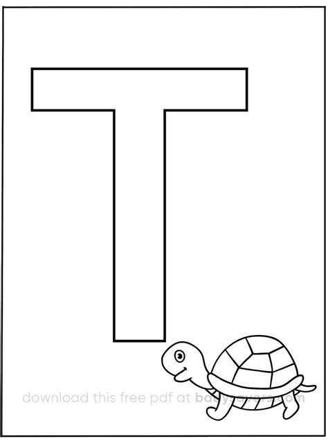 Letter T Coloring Pages Words That Start With T | Worksheet