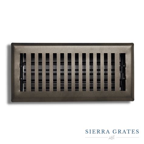 Sierra Grates 4” x 12” Steel Floor Register, Contemporary Design ...