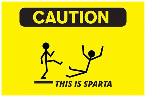 Inephos Warning - This Is Sparta Funny Poster (12 x 18 inch) : Amazon ...