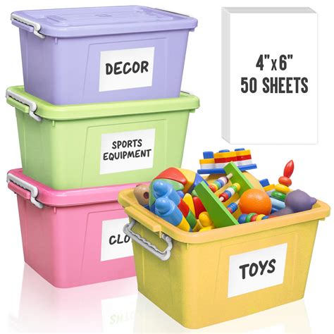 Mess Large Bin Labels For Storage Bins 50 6x4 Storage | Desertcart INDIA