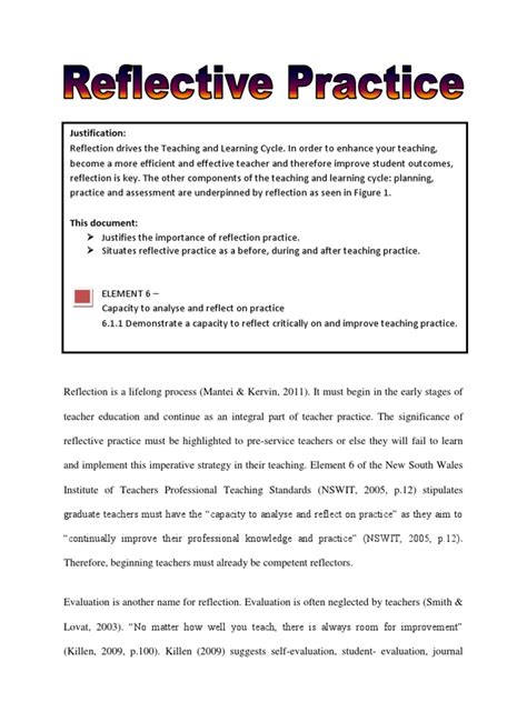 Image result for Reflective practice Examples